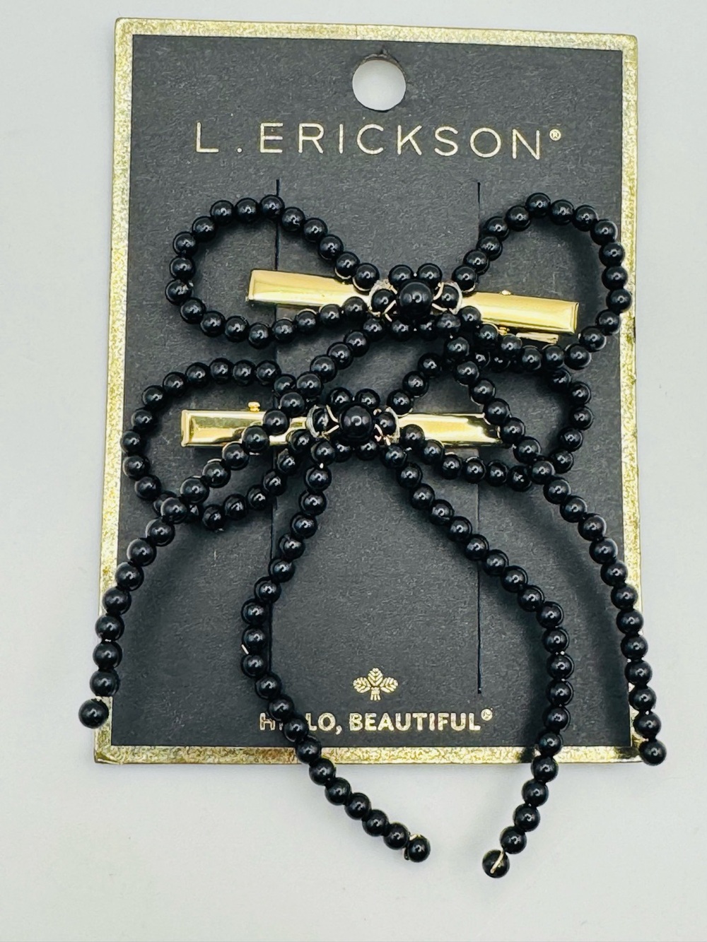 L. Erickson 2-Pack Noelle Bow Hair Clips